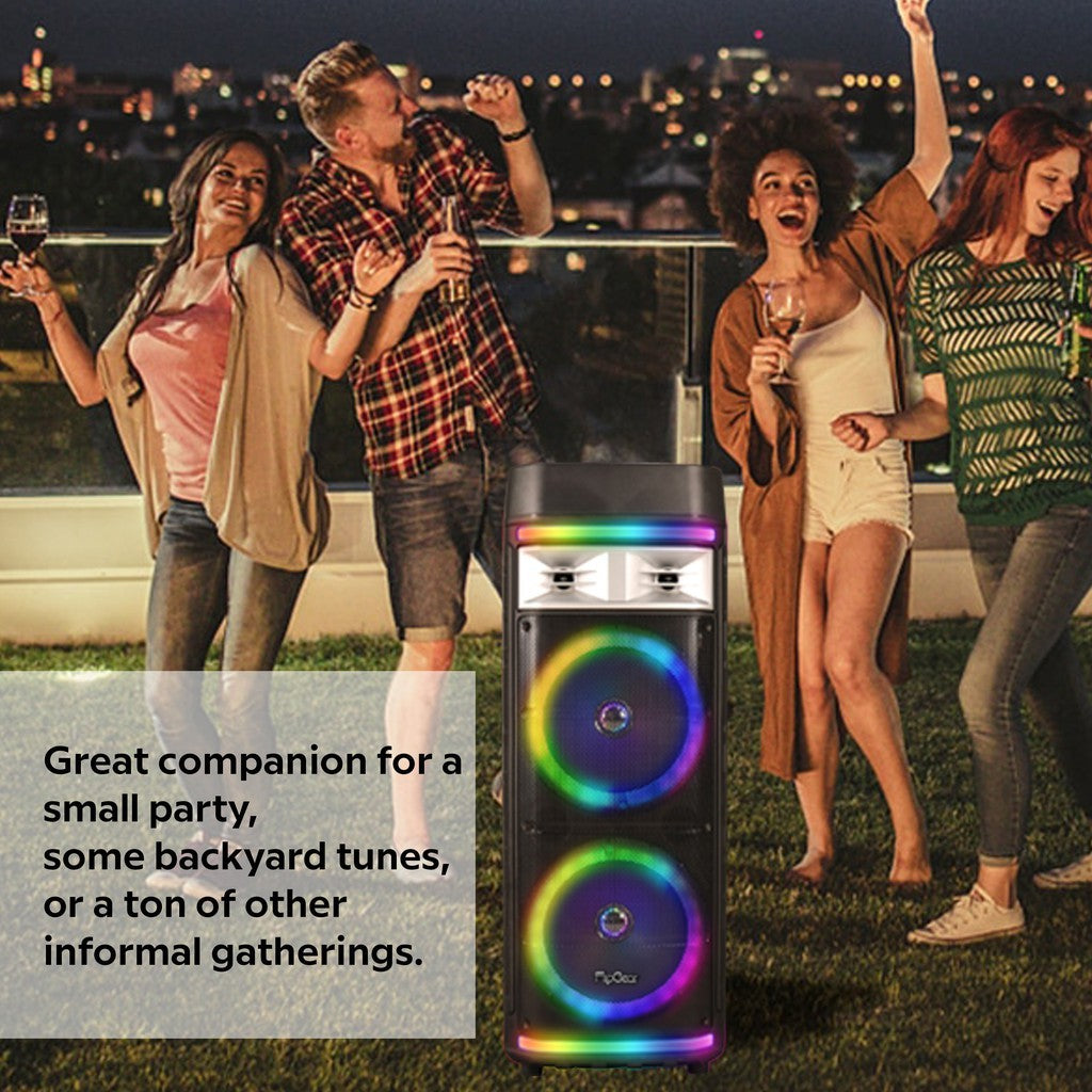 Vinnfier VF Tango 300 WMU Pembesar Suara Trolley Mudah Alih Portable Trolley Bluetooth Speaker 2 UHF Wireless Mic