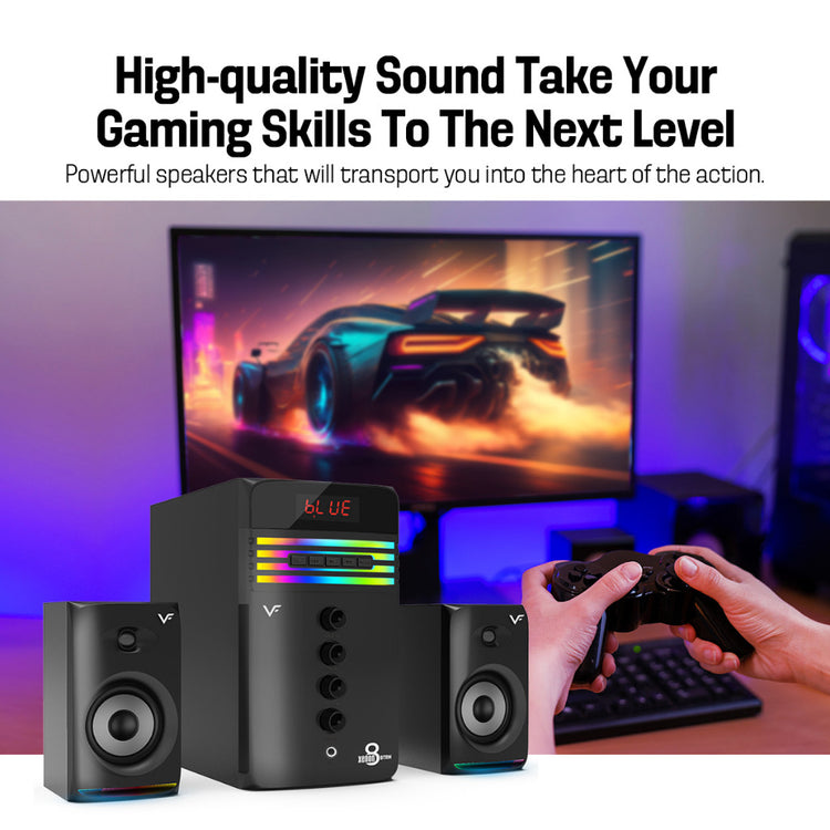 Vinnfier VF XENON 8 BTRM TV & PC Extra Bass 2.1 bluetooth speaker FM radio, USB/SD slot Mic Jack Karaoke  Audio