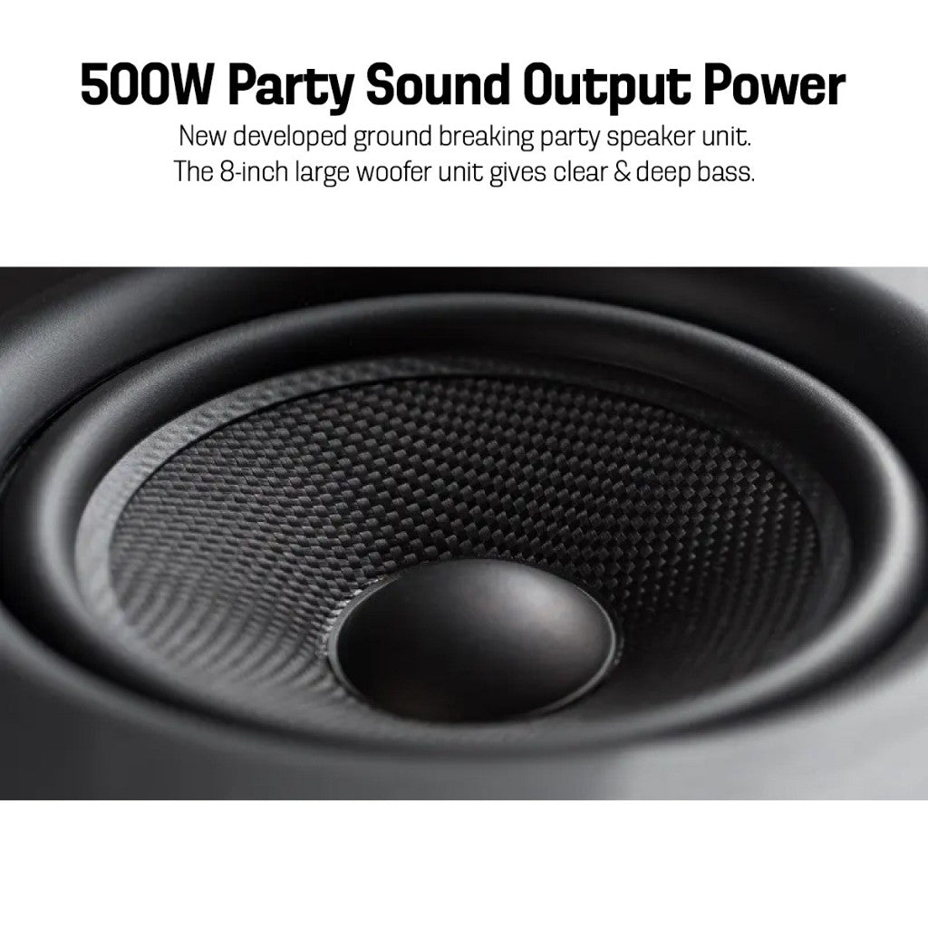 Vinnfier VF Tango XT2000 WMU 500W Bluetooth Speaker HI-FI Audio Karaoke PartyBox Speaker with 2 Wireless Mic  Audi