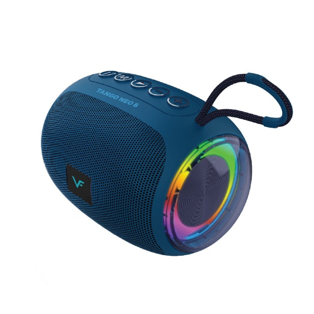Vinnfier VF Tango Neo 6 LED Light Bluetooth Mini Speaker Extra Bass Built-in Mic USB and Micro-SD card slot  Audio