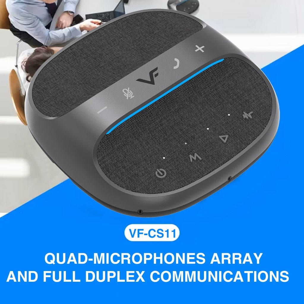 Vinnfier VF CS-11 Conference Speaker & Microphone Bluetooth Speakerphone with 360° Voice Pickup Advanced Noise Reduction