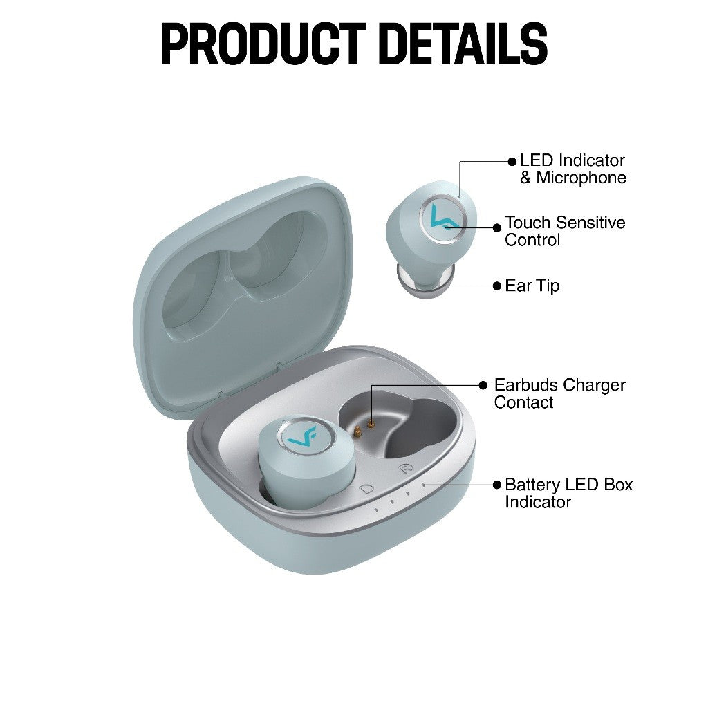 Vinnfier VF Momento Pro 2 Extra Bass ENC ANC True Wireless TWS Earbuds Dual Mic Bluetooth earphone IPX5 Touch Control