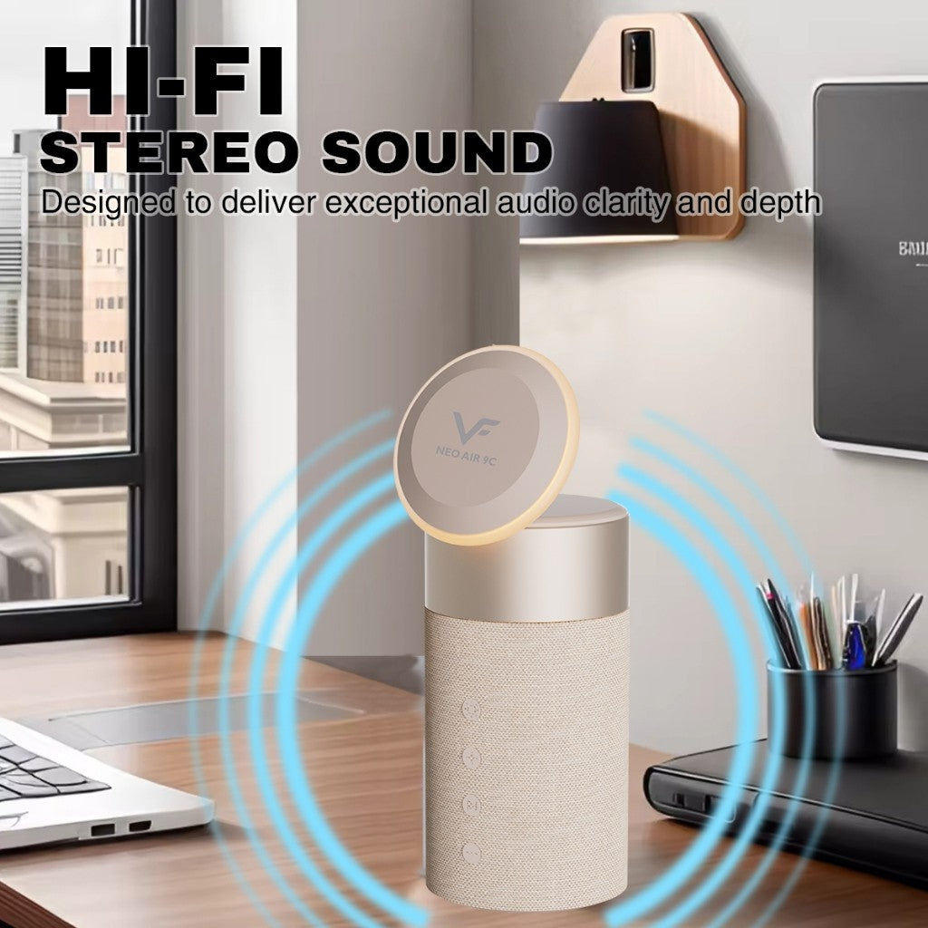 Vinnfier VF Neo Air 9C LED Bluetooth Speaker 15W Foldable Magnetic Fast Wireless Phone Charging Station