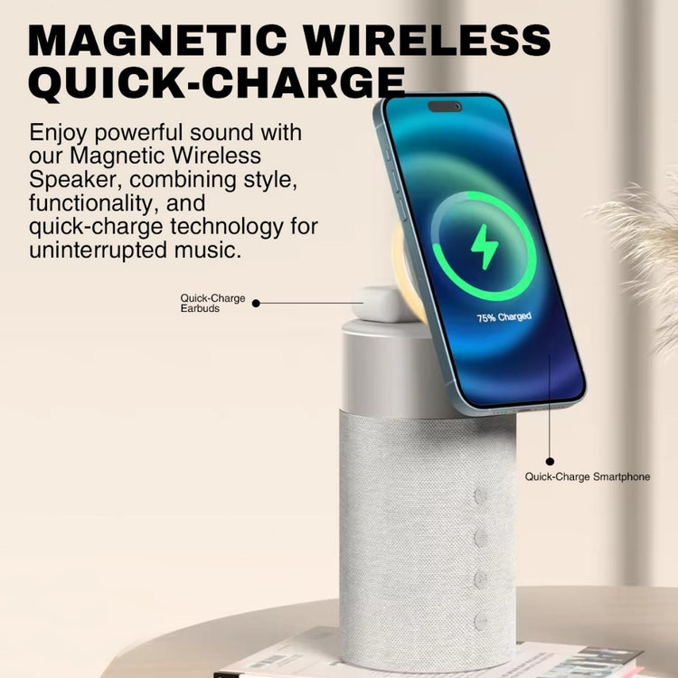 Vinnfier VF Neo Air 9C LED Bluetooth Speaker 15W Foldable Magnetic Fast Wireless Phone Charging Station