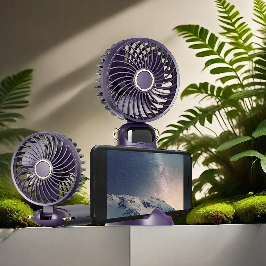 Mifier MF100 6 Kipas Kuat Speed Handheld Fan Mini Portable Foldable Small Fan Digital Display Type C charging 3000mAh