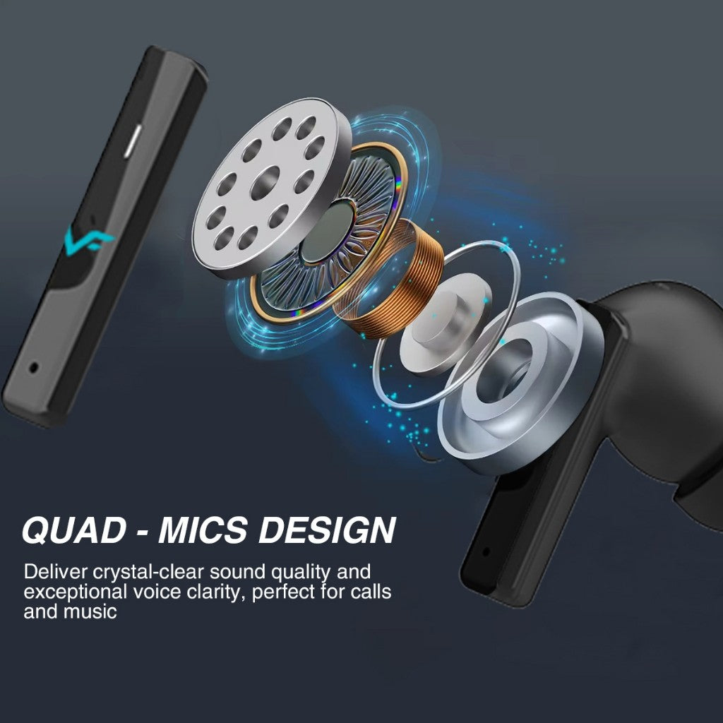 Vinnfier VF Momento Pro 6 Bluetooth ANC ENC TWS Wireless Bluetooth Earphones Stereo call power Touch Headset