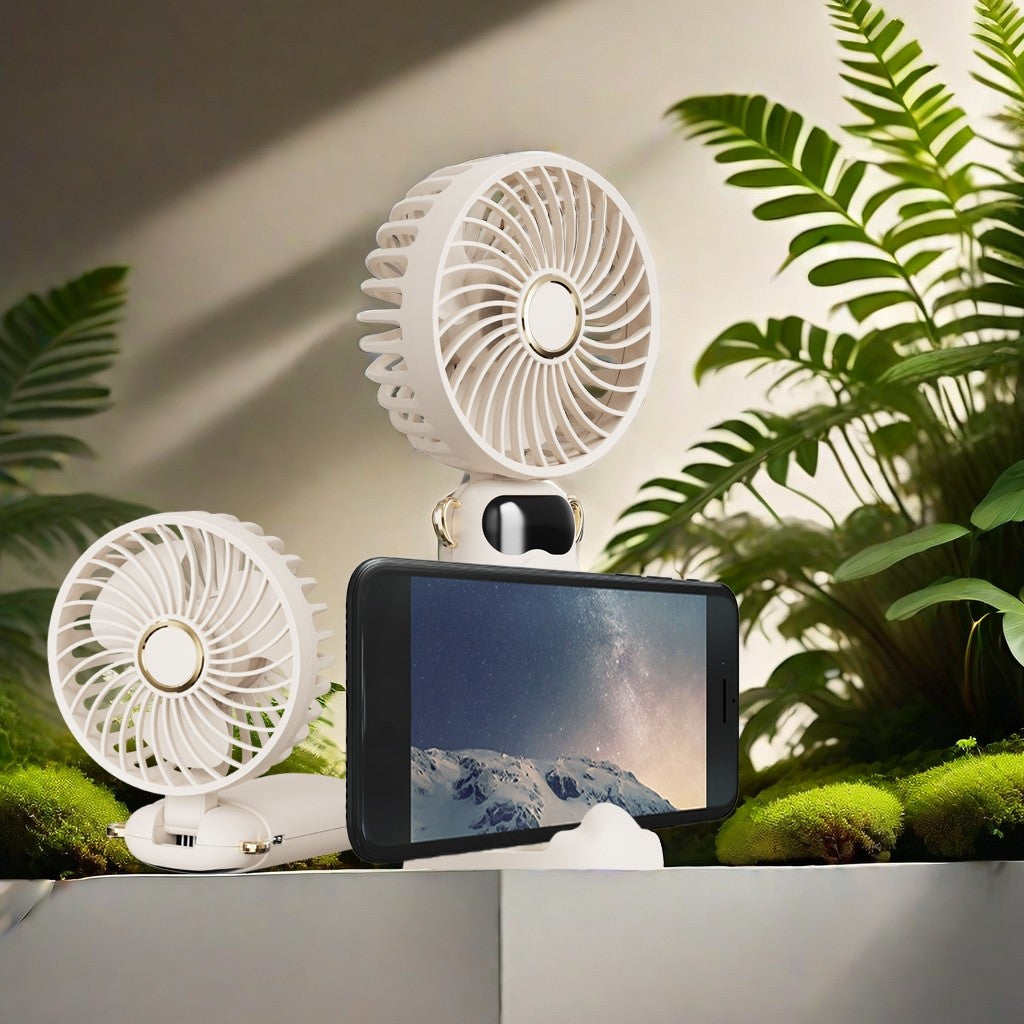 Mifier MF100 6 Kipas Kuat Speed Handheld Fan Mini Portable Foldable Small Fan Digital Display Type C charging 3000mAh