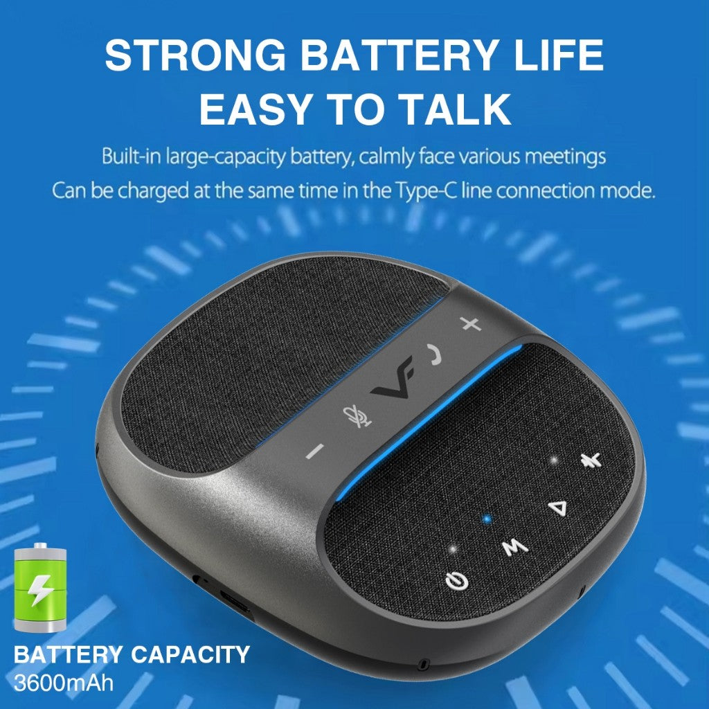 Vinnfier VF CS-11 Conference Speaker & Microphone Bluetooth Speakerphone with 360° Voice Pickup Advanced Noise Reduction
