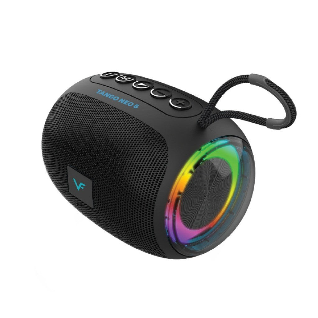 Vinnfier VF Tango Neo 6 LED Light Bluetooth Mini Speaker Extra Bass Built-in Mic USB and Micro-SD card slot  Audio