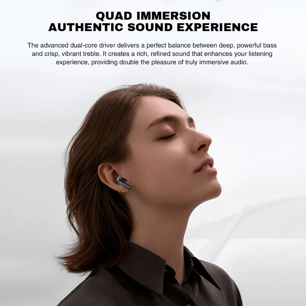 Vinnfier VF Xtreme PRO 1 ANC & ENC Wireless Bluetooth Earbuds Smart Touch Screen Charging Case Gaming microphone