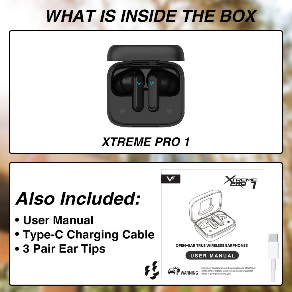 Vinnfier VF Xtreme PRO 1 ANC & ENC Wireless Bluetooth Earbuds Smart Touch Screen Charging Case Gaming microphone