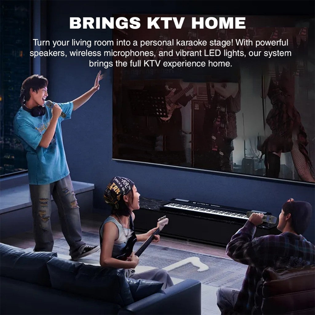 Vinnfier WB303 UB UHF Dual Wireless Microphones Multifunctional 3.5mm Aux Connect directly to Speakers SoundBar TV