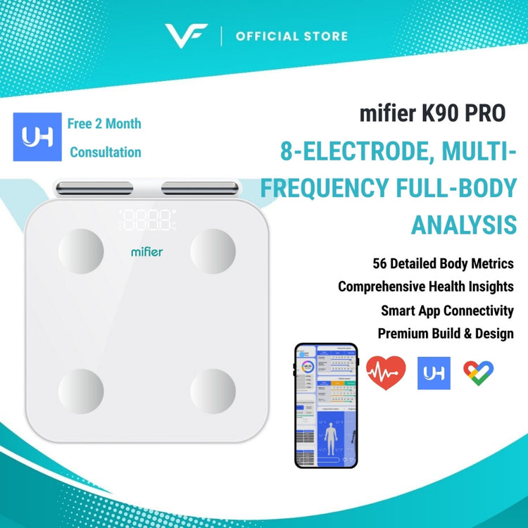 Mifier K90 PRO Smart Scale Digital 8 Electrode Smart Full Body Composition Analysis 56 Detailed Body Metrics