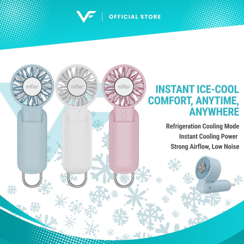 Mifier MF300 PRO 2-in-1 High Speed Cooling mini Fan with Cooling Sheet Rechargeable Mini Fan mini kipas
