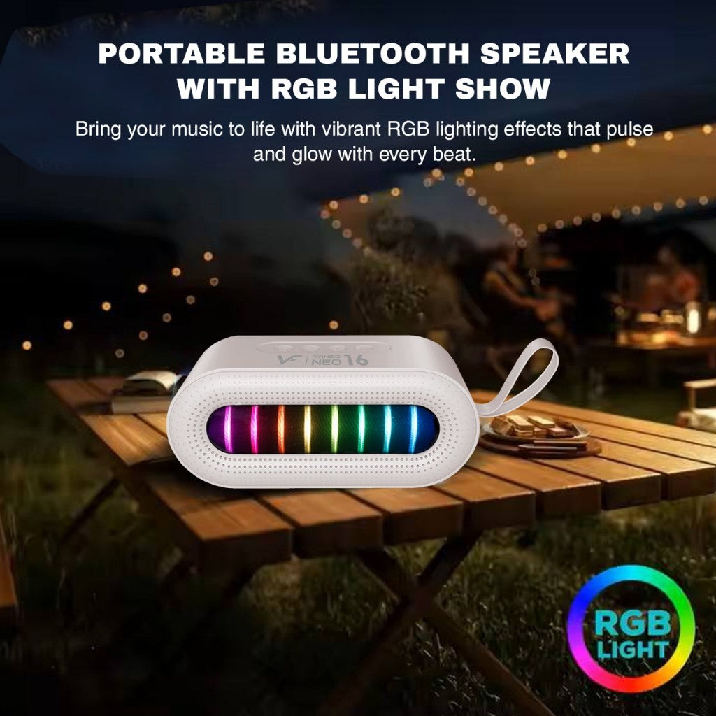 Vinnfier VF Tango Neo 16 Portable Bluetooth Speaker Deep Badd with RGB Light Show Rechargeable Battery