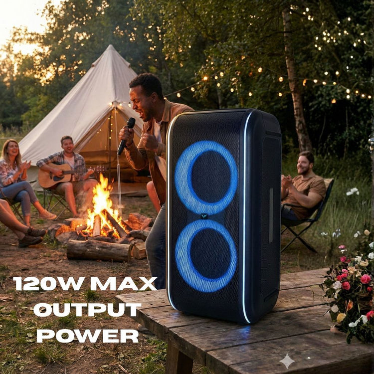 Vinnfier VF Tango 610 WMB 120w 6.5 inch woofer Bluetooth Karaoke Speaker 2 Wireless Microphones USB Drive  Micro SD  AUX