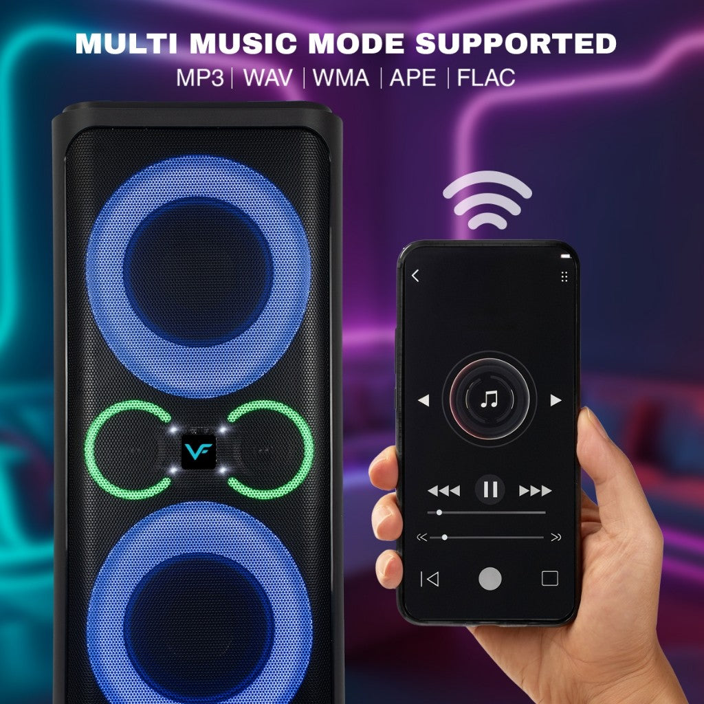 Vinnfier VF Tango Studio 9 Professional Karaoke Bluetooth Speaker 1200W HDMI (ARC) & 7.25" Woofers 2 Wireless Microphone