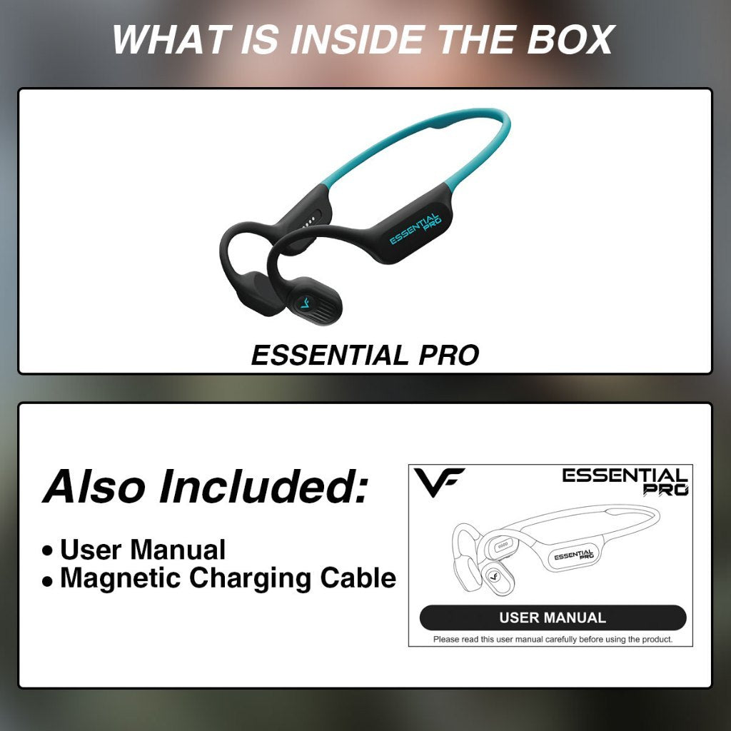 Vinnfier VF ESSENTIAL PRO Bone Conduction Open-Ear Wireless Sports Earphones 32GB / Bluetooth 6.0 / IP68 Waterproof 10m