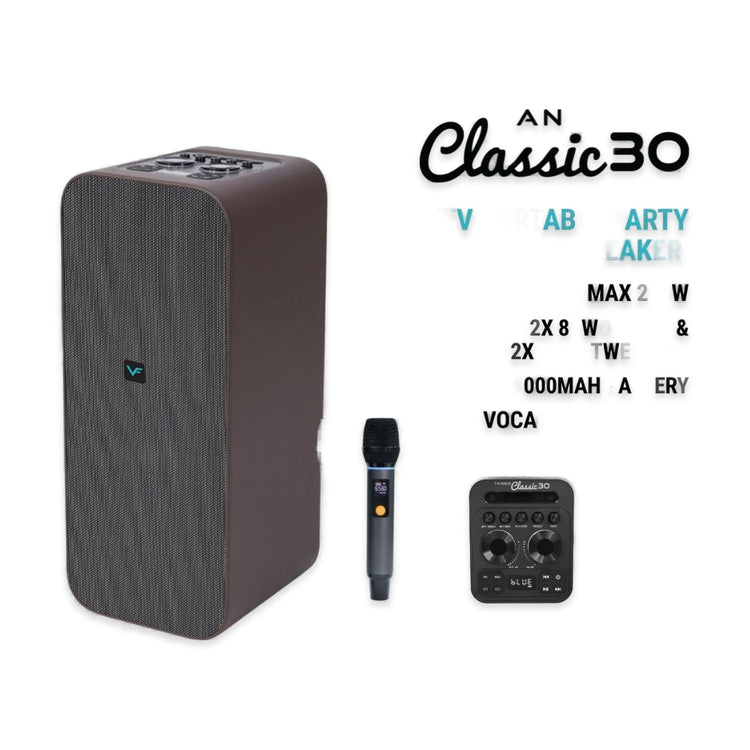 Vinnfier VF Tango Classic 30 Bluetooth Karaoke Speaker 260W 3 KTV Mode & Professional Tuning Vocal Cut Battery 9000mAh