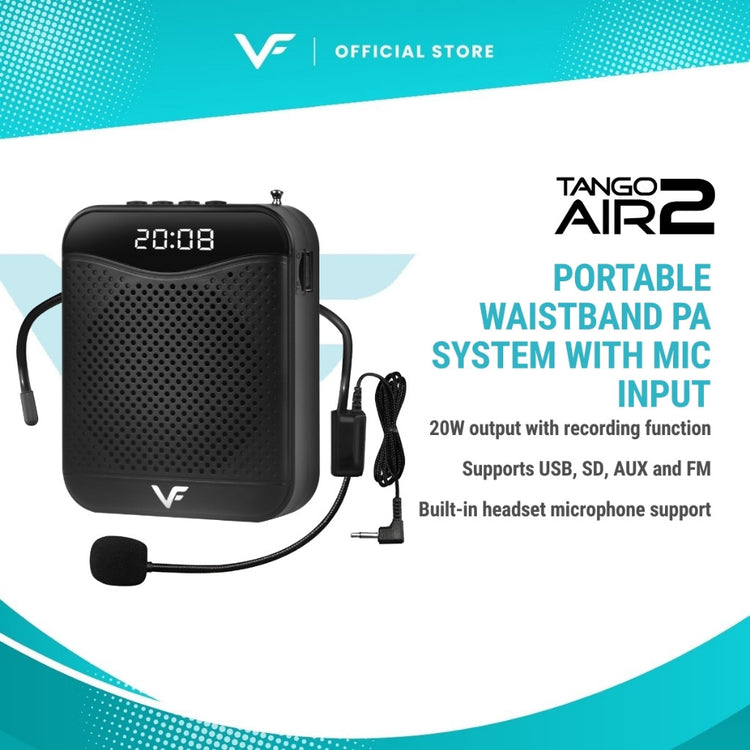 Vinnfier TANGO AIR 2 Portable Voice Amplifier Speaker Portable Classroom PA System Teacher Voice Amplifier Bluetooth