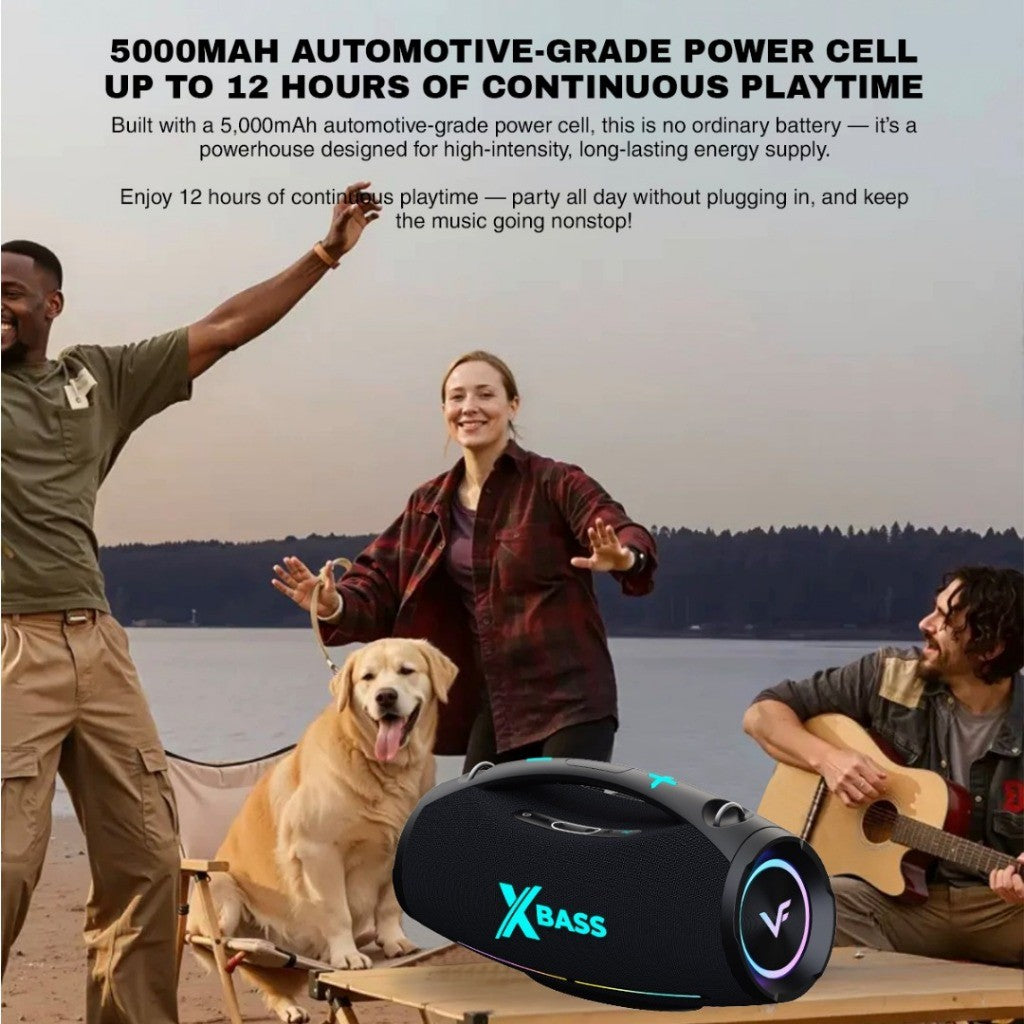 Vinnfier Tango XT510 Portable Bluetooth Karaoke Speaker 300W Output 5000mAH Battery 2 Wireless Microphones | IPX6 | DSP