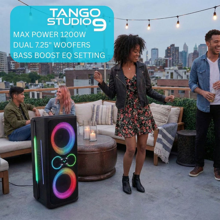 Vinnfier VF Tango Studio 9 Professional Karaoke Bluetooth Speaker 1200W HDMI (ARC) & 7.25" Woofers 2 Wireless Microphone