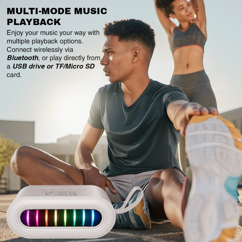 Vinnfier VF Tango Neo 16 Portable Bluetooth Speaker Deep Badd with RGB Light Show Rechargeable Battery