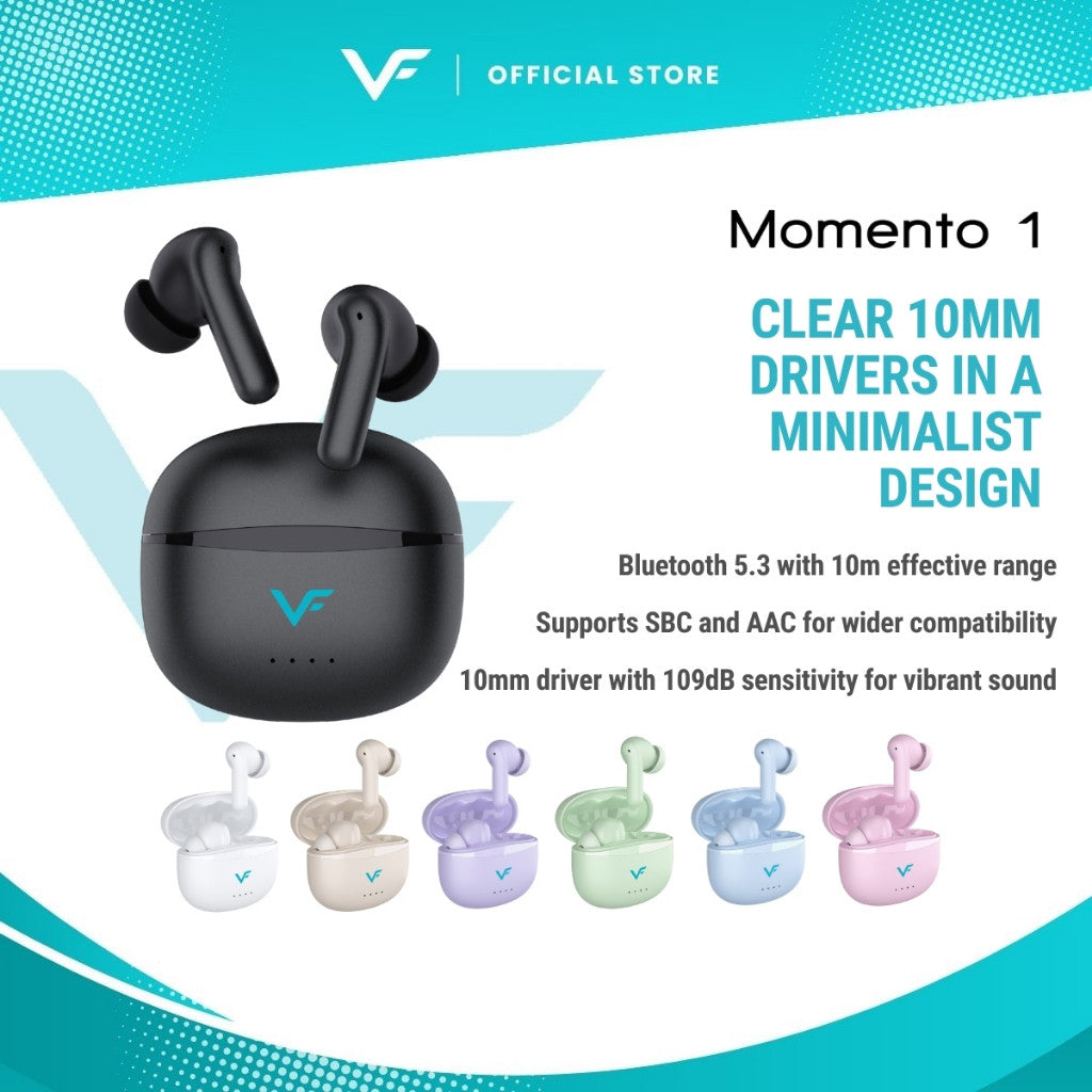 Vinnfier VF Momento 1 TWS Bass True Wireless earphone bluetooth earbud with Light Weight Design
