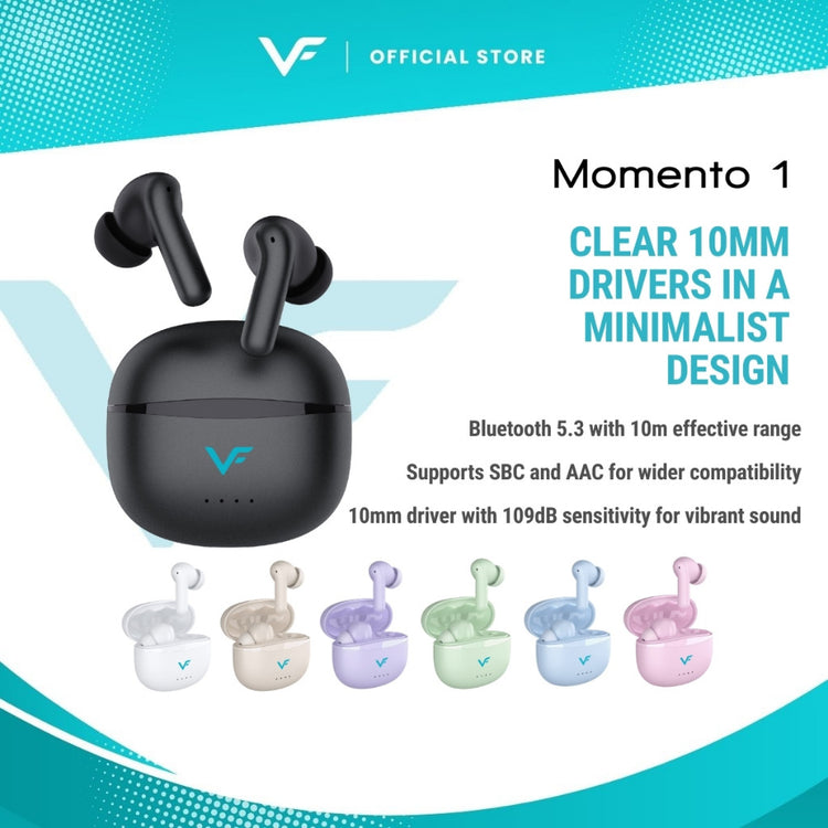 Vinnfier VF Momento 1 TWS Bass True Wireless earphone bluetooth earbud with Light Weight Design
