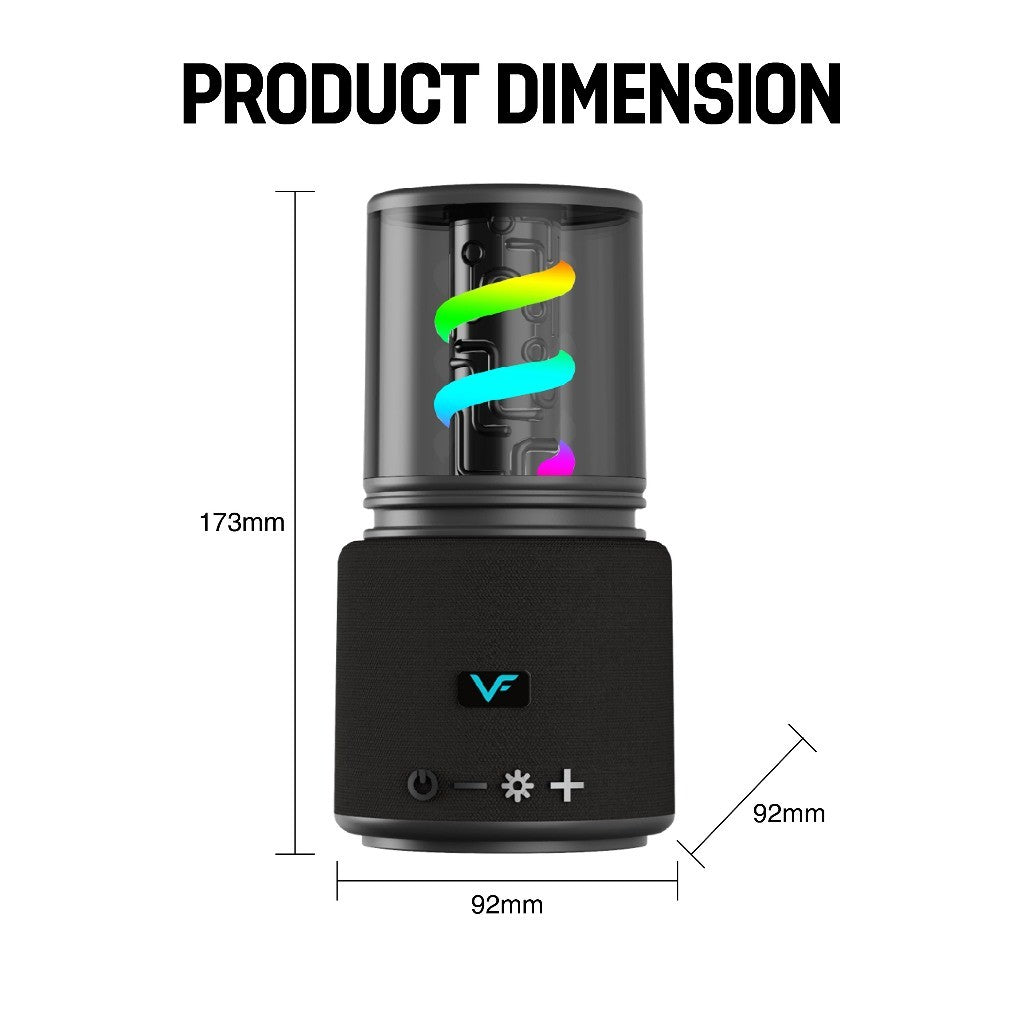 Vinnfier VF Tango Neo 19 Portable Bluetooth 5.3 Speaker | 5W Output Multi-Mode Playback USB/TF/AUX 1200mAh Battery