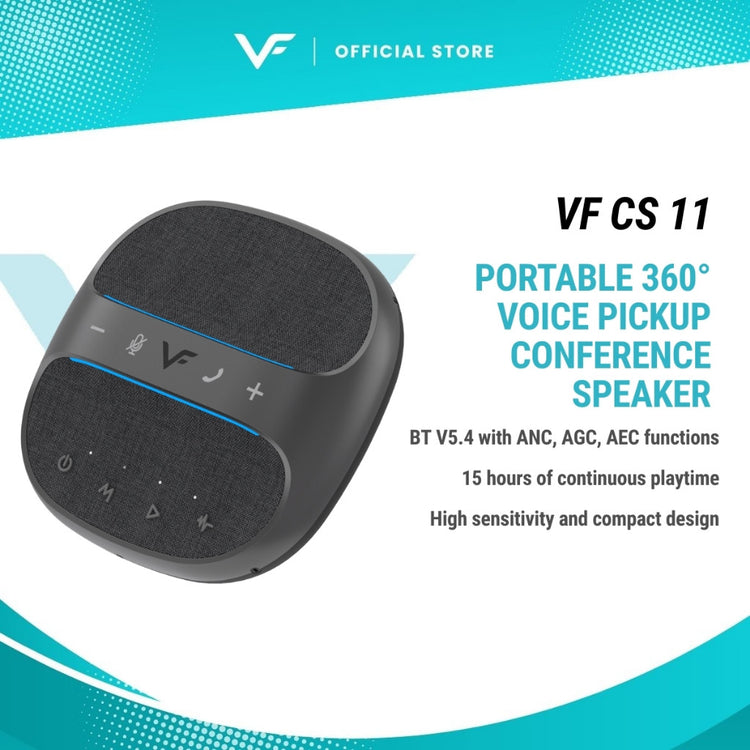 Vinnfier VF CS-11 Conference Speaker & Microphone Bluetooth Speakerphone with 360° Voice Pickup Advanced Noise Reduction