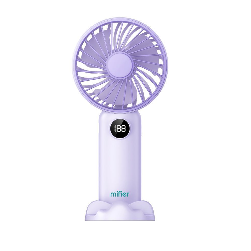 Mifier MF100 6 Kipas Kuat Speed Handheld Fan Mini Portable Foldable Small Fan Digital Display Type C charging 3000mAh