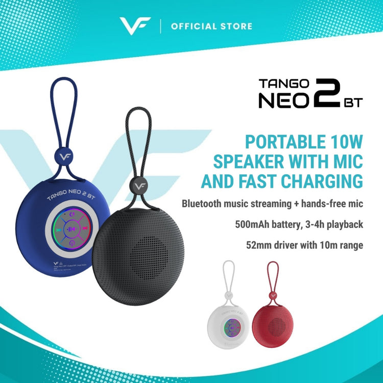 Vinnfier VF Tango Neo 2 BT Mini Portable Bluetooth Speaker 10W Output Built-in Microphone