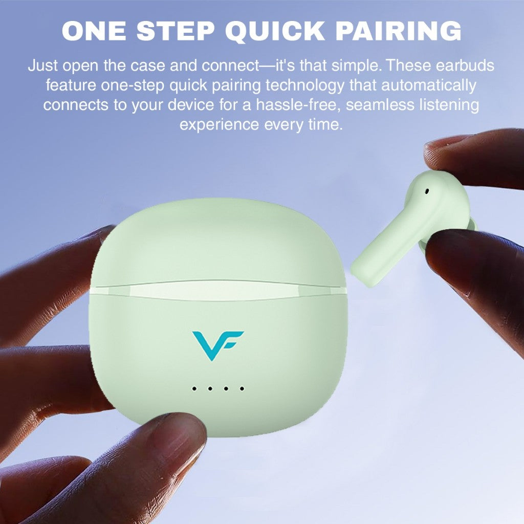 Vinnfier Momento Pro 7 BT True Wireless Earbuds | Quad-Mic ENC | ANC | 20 H Playtime | Bluetooth V6.0 | Deep Bass | IPX5
