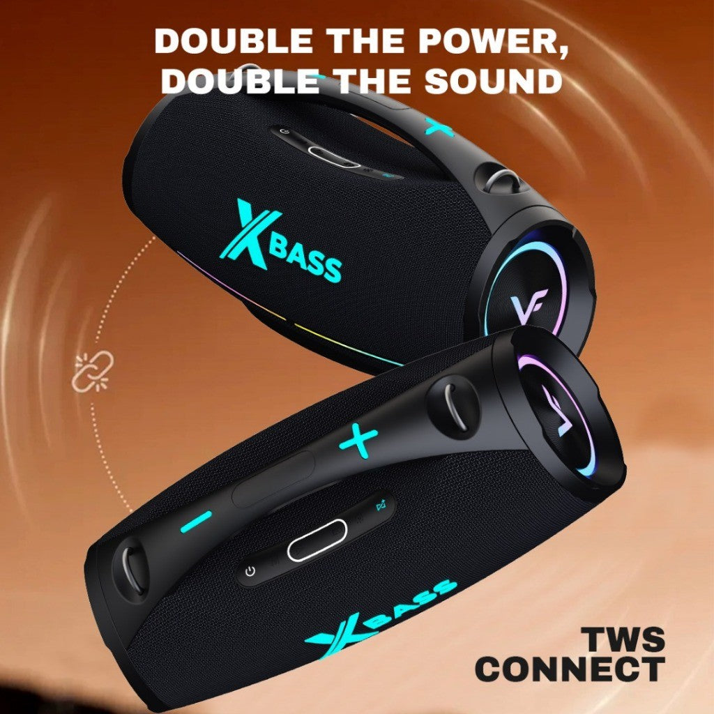 Vinnfier Tango XT510 Portable Bluetooth Karaoke Speaker 300W Output 5000mAH Battery 2 Wireless Microphones | IPX6 | DSP