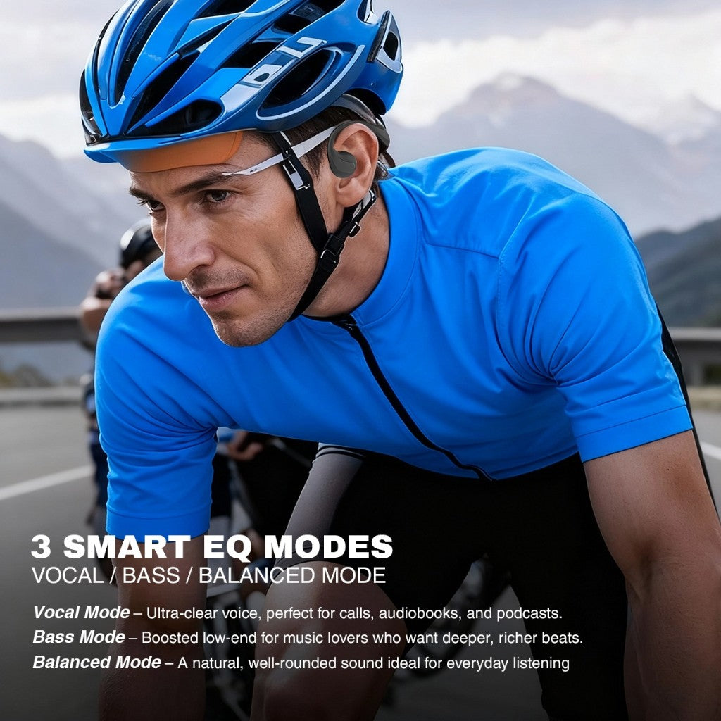 Vinnfier VF ESSENTIAL S1 Bone Conduction Headphones 16.3mm Driver Bluetooth 6.0 IP65 Workouts, Cycling, and Running