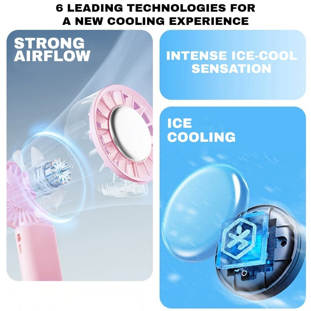 Mifier MF300 PRO 2-in-1 High Speed Cooling mini Fan with Cooling Sheet Rechargeable Mini Fan mini kipas