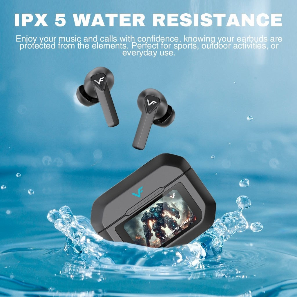 VINNFIER XTREME PRO 5 True Wireless Stereo Smart Screen Control Earbuds Bluetooth EQ Adjustment Audio Charging