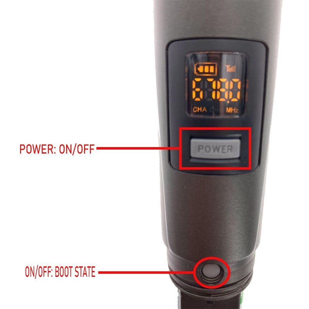 Vinnfier VF WM1100DUOUC Professional UHF Wireless Microphone with Rechargeable Transmitter Karaoke Mic