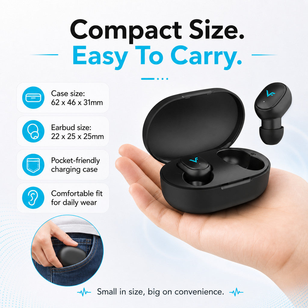 Vinnfier VF Momento 3 BT Earbuds Bass TWS earphone bluetooth 5.4 IPX5 True Wireless Earbuds Built In mic