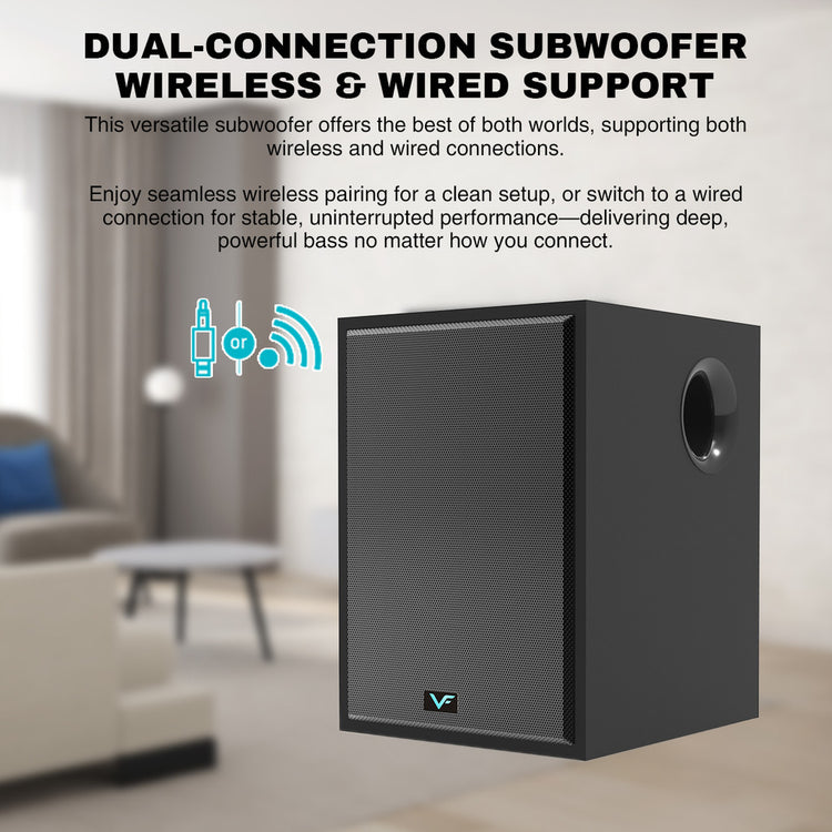 Vinnfier VF Hyperbar 505 BTRW Sound Premium Karaoke Wireless Soundbar Wireless Subwoofer 2.1 Karaoke System