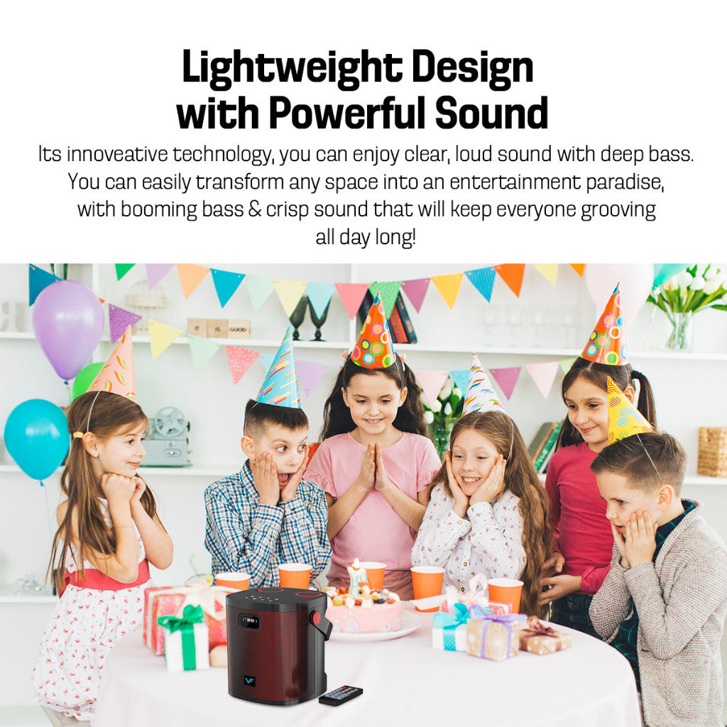 Vinnfier VF Tango Pro 1 Cream Bluetooth Portable Karaoke Speaker with 2 Wireless Microphone